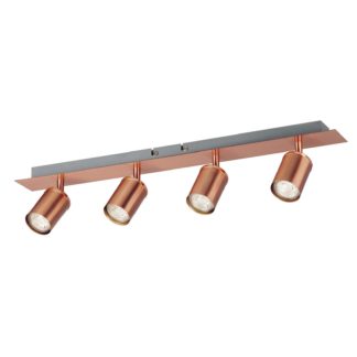 An Image of Rose 4 Lamp Spotlight Bar - Rose Gold