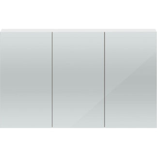 An Image of Balterley Duplex 1350 Mirror Cabinet - Gloss White