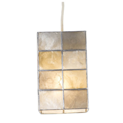 An Image of Capiz Champagne Square Lamp Shade