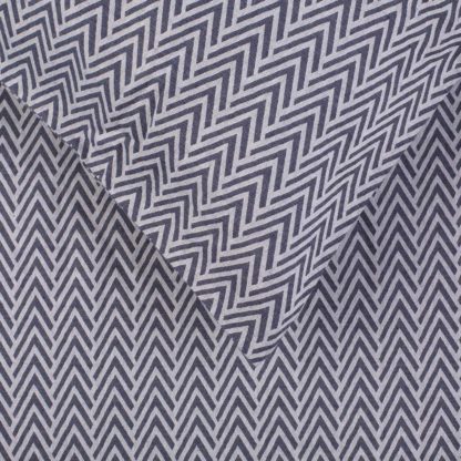 An Image of Heal's Herringbone Navy Standard Pillowcase