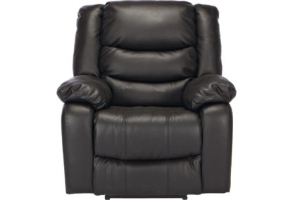 An Image of Argos Home Leather Massage Power Recliner Chair - Black