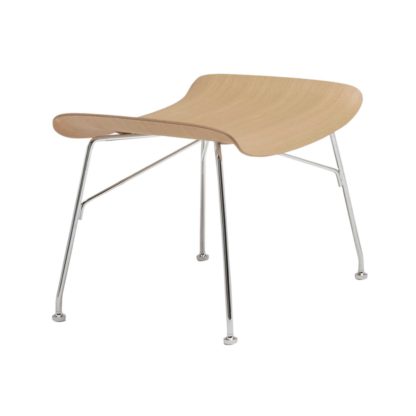 An Image of Kartell Smartwood Footstool, Dark Wood