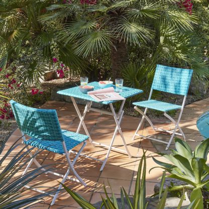 An Image of Lettie Bistro Set - Blue