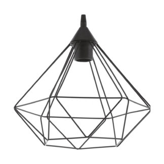 An Image of Eglo Tarbes Geometric Black Steel Easyfit Shade