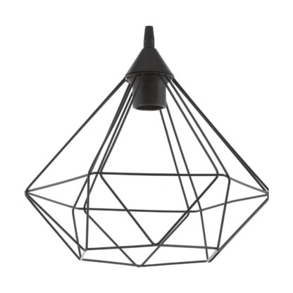 An Image of Eglo Tarbes Geometric Black Steel Easyfit Shade