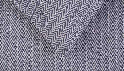 An Image of Heal's Herringbone Navy Standard Pillowcase