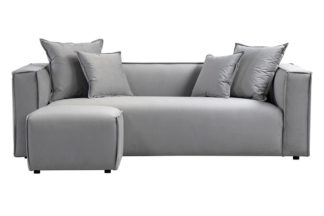 An Image of Max Three Seat Corner Sofa - Dove Grey