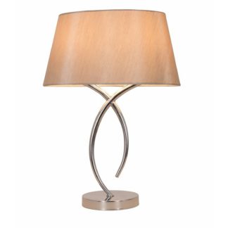 An Image of Amira 2 Light Sculptured Table Lamp - Chrome and Ivory