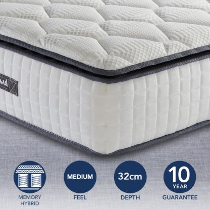 An Image of Sleepsoul Bliss 800 Pocket Single Mattress White