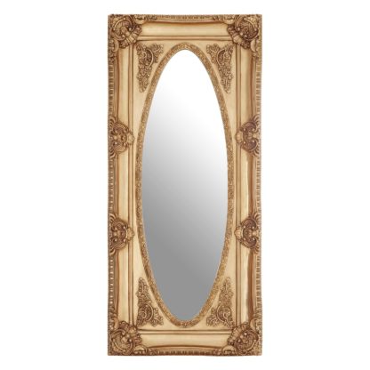 An Image of Cassis Oval Wall Mirror - Champagne