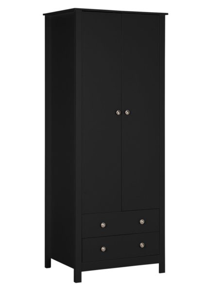 An Image of Habitat Osaka 2 Door 2 Drawer Wardrobe - Soft Grey