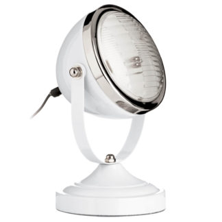 An Image of Spot White and Chrome Table Lamp