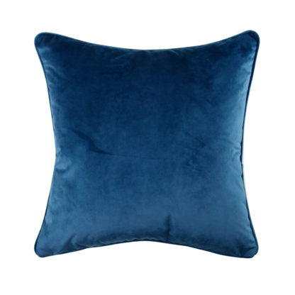 An Image of Plain Velvet Cushion - Navy - 45 x 45cm