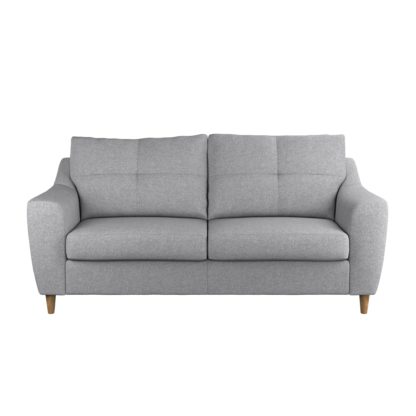 An Image of Baxter Fabric 3 Seater Sofa Oatmeal