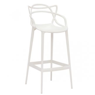 An Image of Kartell Masters Bar Stool, White