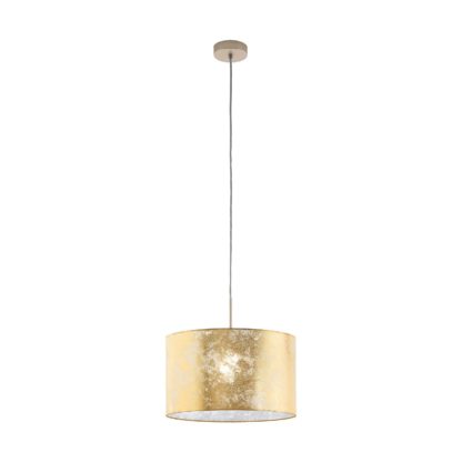 An Image of Eglo Viserbella Pendant Ceiling Light - Champagne & Gold