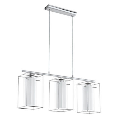 An Image of Eglo Loncino 1 (3 Light) Pendant Light - Chrome