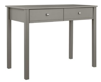An Image of Habitat Brooklyn 2 Drawer Desk - Grey