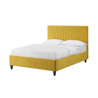 An Image of Lexie Double Bed - Mustard