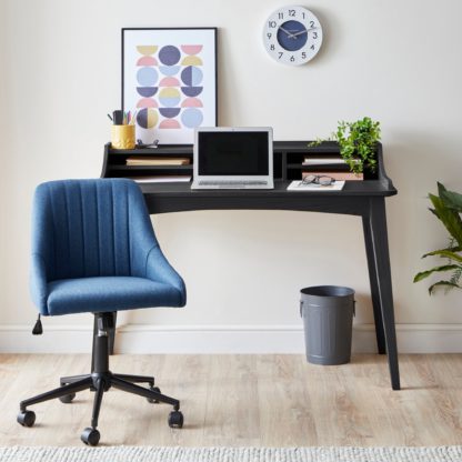 An Image of Denton Black Desk Black