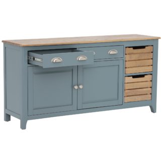 An Image of Craster Large Sideboard, French Grey