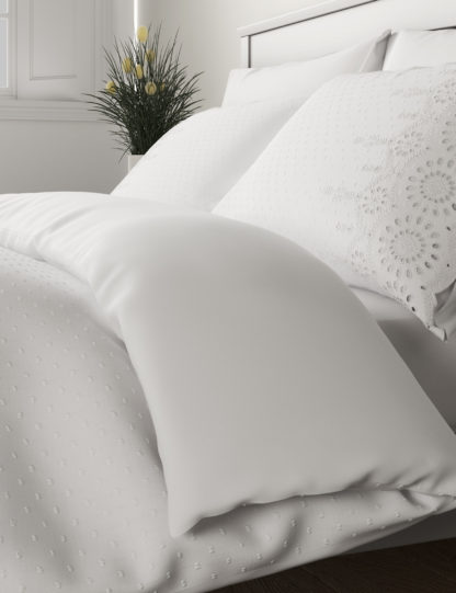 An Image of M&S Pure Cotton Broderie Anglaise Bedding Set