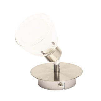 An Image of Verve Design Satin Nickel Arla 1 x 28W Double Wall Spotlight