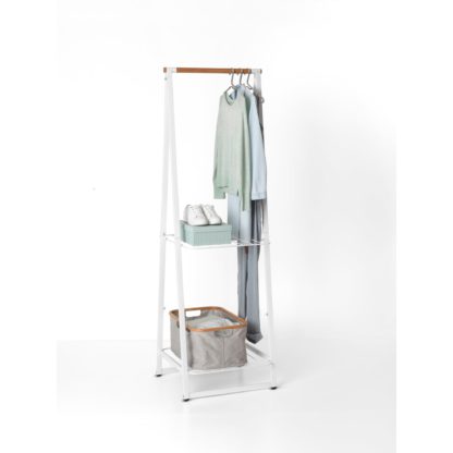 An Image of Brabantia Small White Linen Indoor Clothes Rack White