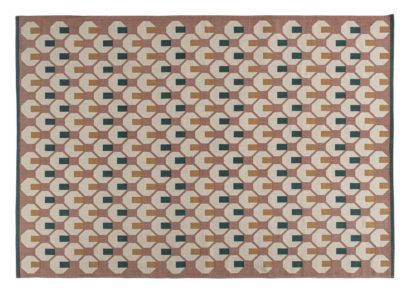 An Image of Habitat Octo Flatweave Rug - 120 x 180cm - Pink