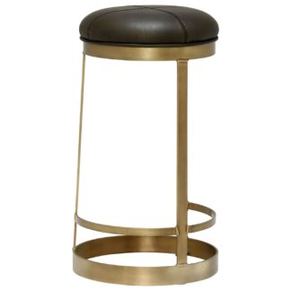 An Image of Vesper Counter Stool, Laguna Matt and Antique Brass