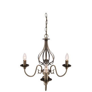 An Image of Piper 3 Light Antique Brass Pendant