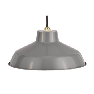 An Image of Retro Metal Easy Fit Pendant Light Shade - Grey