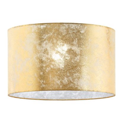 An Image of Eglo Viserbella Textured Champagne Gold Easyfit Shade - 28cm