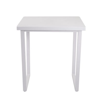 An Image of Vixen Compact Square Dining Table Black and white