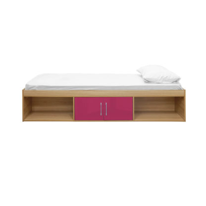 An Image of Dakota Cabin Bed Oak - Blue