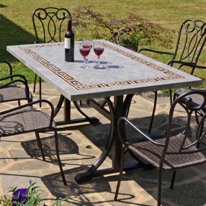 An Image of Burlington 6 Seater Dining Set with Ascot Chairs Black
