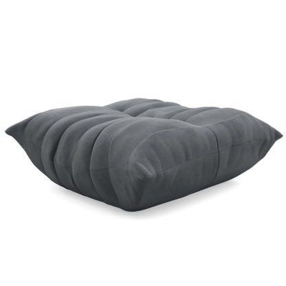 An Image of Ligne Roset Togo Footstool Alcantara Chic Grey