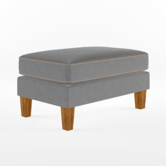 An Image of Bowen Chenille Ottoman Grey