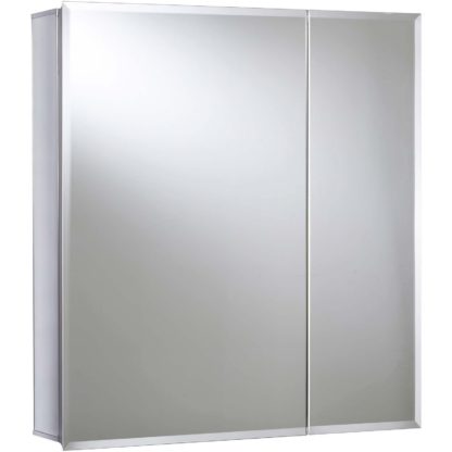 An Image of Croydex Newton Bi-view Aluminium Bathroom Cabinet