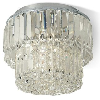 An Image of Kingsley Crystal Flush Ceiling Light