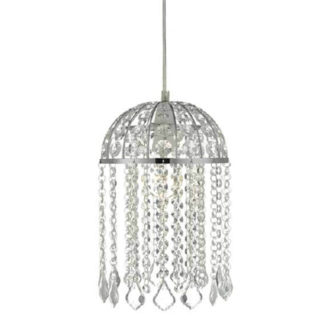 An Image of Victoria Domed Crystal Easy Fit Lamp Shade