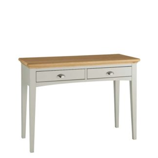 An Image of Carrington Dressing Table, Soft Grey and Oak