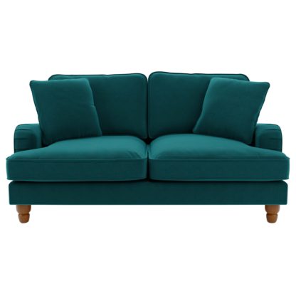 An Image of Beatrice Velvet 2 Seater Sofa Bottle (Green)