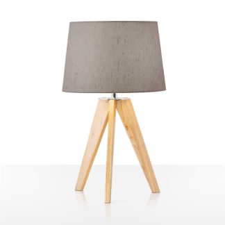 An Image of Poppy Table Lamp With Grey Shade