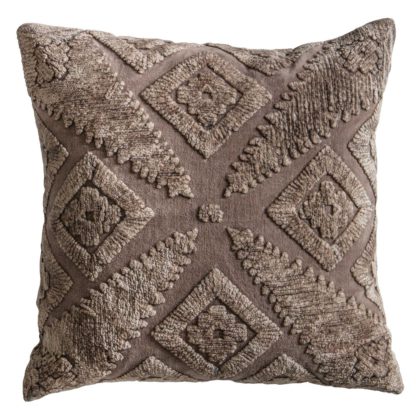 An Image of Diamond Taupe Cushion