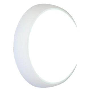 An Image of Lutec Slim 12W 3000K Outdoor Wall Light - White