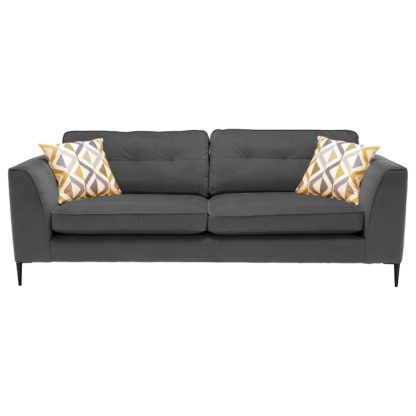 An Image of Conza Extra Large Sofa, Plush Charcoal