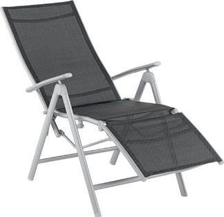 An Image of Argos Home Malibu Metal Recliner Chair - Black