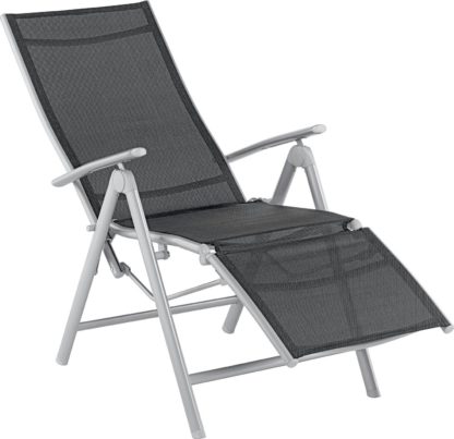 815bb24ecb10d57616b087beb90e525de601e403f830705279419f2f473c8742.jpg An Image of Argos Home Malibu Metal Recliner Chair - Black
