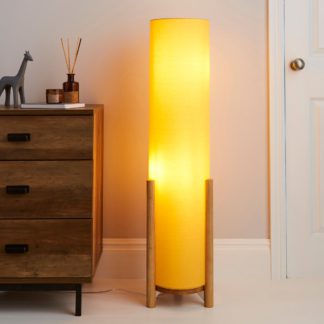 An Image of Bjorn Ochre Floor Lamp Ochre